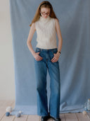 Cable Turtleneck Wool Vest