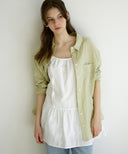 Letters Sheer Stripe Shirt