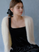 Hairy Deep V-Neck Cardigan