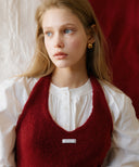 Letters Hairy Bustier Wool Knit