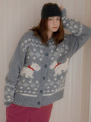 Scottish Terrier Cowichan Wool Cardigan