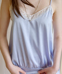 Satin Lace Strap Sleeveless