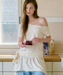 Ribbon Tie Asymmetric Dress