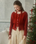 [Scarf Set] Sonnet Boat-neck Wool Cardigan