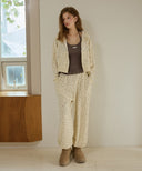 [予約販売/11月上旬入荷] Signning Flower Velour Jogger Pants