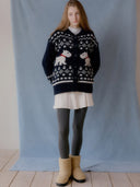 Scottish Terrier Cowichan Wool Cardigan