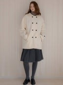 Melia Hairy Wool Half Coat