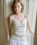 Stripe Wrap Lace Top