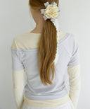 Letters Layered Off-Shoulder T-Shirt