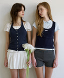 Letters Double Layered PK Collar Shirt