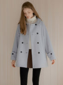 Melia Hairy Wool Half Coat