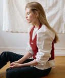 Letters Hairy Bustier Wool Knit