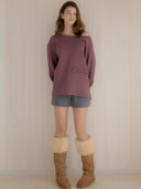 Jenk One-Shoulder Embroidered Sweatshirt