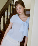 Salty Ribbon Half Blouse