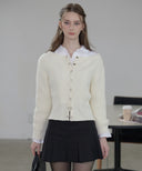 [Scarf Set] Sonnet Boat-neck Wool Cardigan