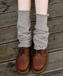[予約販売/9月中旬入庫予定] Handmade Scallop Wool Leg Warmers