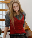 Letters Punching Halterneck Cashmere Vest