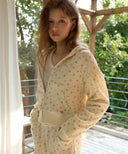 [予約販売/11月上旬入荷] Signning Flower Velour Hoodie Zip-Up