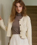 [予約販売/11月上旬入荷] Siena Flower Wool Cardigan