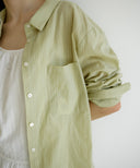 Letters Sheer Stripe Shirt