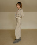 [予約販売/11月上旬入荷] Signning Flower Velour Jogger Pants