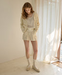 [予約販売/11月上旬入荷] Signning Flower Velour Shorts