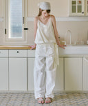 Satin Lace Strap Sleeveless