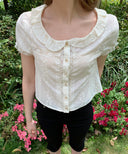Belle Lace Ruffle Blouse
