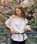 Roe One-Shoulder Lace Blouse