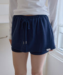 Letters Layered Skirt Pants