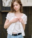 Belle Lace Ruffle Blouse