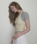 [予約販売/8月下旬入庫予定] Letters Label Halterneck Top