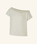 [予約販売/8月下旬入庫予定] Sove Frill One-Shoulder Short Sleeve T-Shirt ( Mint )