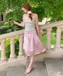 Stripe Wrap Lace Top