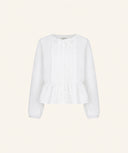 Floral Embroidered Pintuck Blouse
