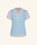 [予約販売/8月下旬入庫予定] Letters Double Layered PK Collar Shirt