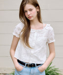 Belle Lace Ruffle Blouse