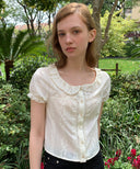 Belle Lace Ruffle Blouse
