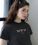 [予約販売/9月中旬入庫予定] Triple Butterfly Crop Short Sleeve T-shirts