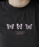 [予約販売/9月中旬入庫予定] Triple Butterfly Crop Short Sleeve T-shirts