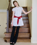 Aila Pintuck Lace Shirt Dress