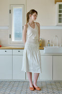 Glow Satin Triple Banding Skirt