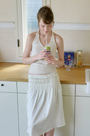 Glow Satin Triple Banding Skirt
