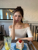 Letters Halterneck Strap Top