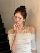 Letters Halterneck Strap Top