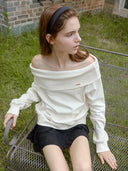 Bold Off-Shoulder Sweatshirt