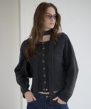 [Scarf Set] Sonnet Boat-neck Wool Cardigan