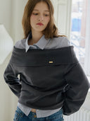 Bold Off-Shoulder Sweatshirt