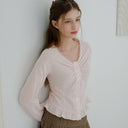 Lazy Frill Shirring Blouse