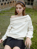 Bold Off-Shoulder Sweatshirt